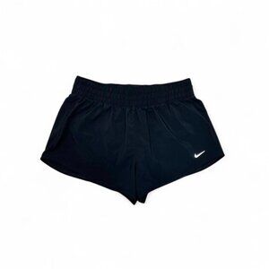 Nike One Shorts Women's Large Black 3" Inseam Dri Fit High Rise Brief Lined